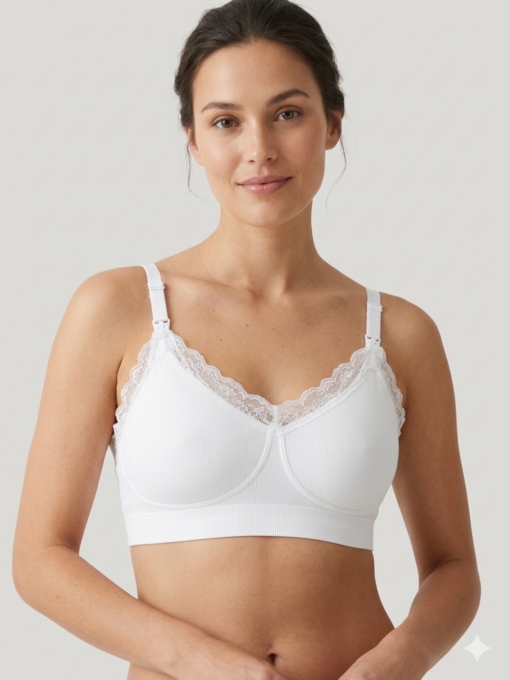 H&M White Lace Soft-Cup Bra